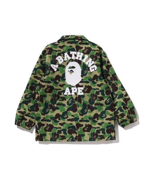 A BATHING APE(アベイシングエイプ)の「ABC CAMO COLLEGE COACH JACKET(ミリタリージャケット・キッズ・ブルー/グリーン/ピンク・140/130/110/100/120)」の4枚目の写真