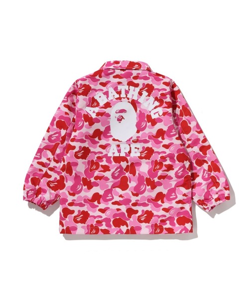 A BATHING APE(アベイシングエイプ)の「ABC CAMO COLLEGE COACH JACKET(ミリタリージャケット・キッズ・ブルー/グリーン/ピンク・140/130/110/100/120)」の6枚目の写真