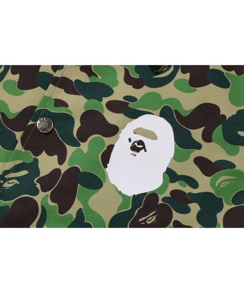 A BATHING APE(アベイシングエイプ)の「ABC CAMO COLLEGE COACH JACKET(ミリタリージャケット・キッズ・ブルー/グリーン/ピンク・140/130/110/100/120)」の7枚目の写真