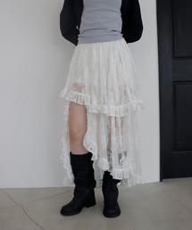 KONVINI（コンビニ）の「FLUFFY LAYER LACE SK/フラッフィーレイヤーレーススカート（スカート）」