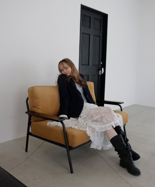 mieya mieya（ミーヤミーヤ）の「【mieya mieya】FLUFFY LAYER LACE SK/フラッフィーレイヤーレーススカート（スカート・レディース・ホワイト・FREE）」の6枚目の写真