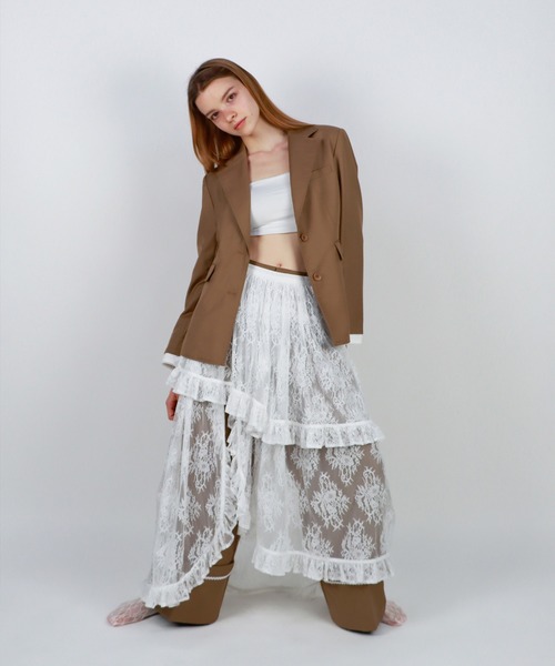 【mieya mieya】FLUFFY LAYER LACE SK mieya mieya】FLUFFY LAYER LACE SK/フラッフィーレイヤーレース