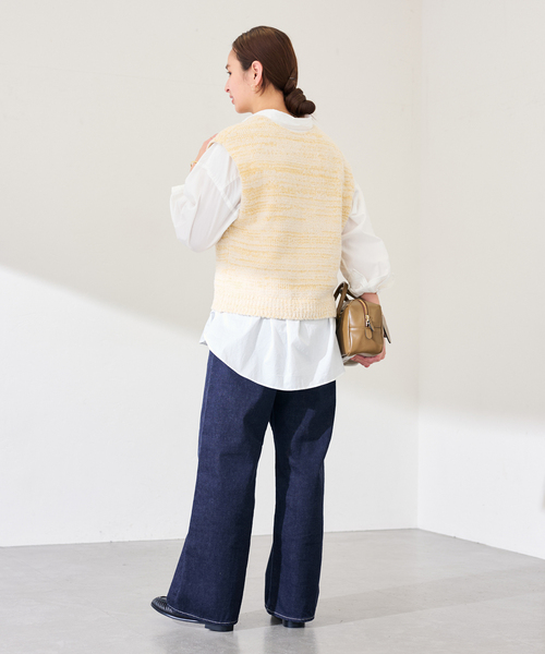 FRAMeWORK(フレームワーク)の「メランジニットベスト(ニット/セーター・レディース・イエロー/ホワイト・FREE)」の13枚目の写真