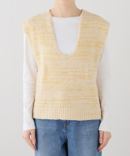FRAMeWORK(フレームワーク)の「メランジニットベスト(ニット/セーター・レディース・イエロー/ホワイト・FREE)」の20枚目の写真