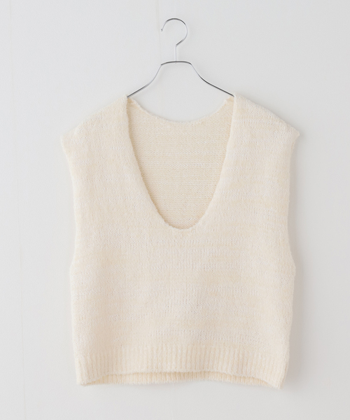 FRAMeWORK(フレームワーク)の「メランジニットベスト(ニット/セーター・レディース・イエロー/ホワイト・FREE)」の18枚目の写真
