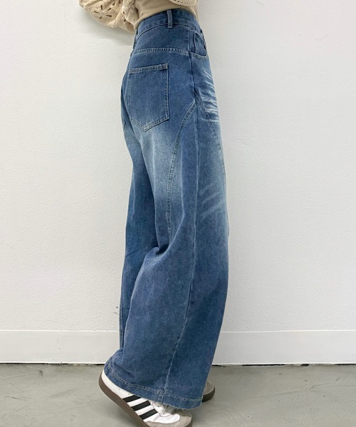 Cham.(チャム)の「ワイドデニムパンツ(デニムパンツ・レディース・ブルー・L/M/S)」の9枚目の写真