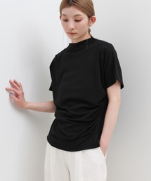 select MOCA | プチハイサイドドレープトップス(Tシャツ/カットソー)
