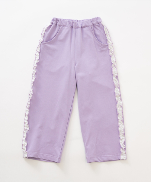 and D. petit main（アンドディープティマイン）の「サイドガラフリルスウェットパンツ（その他パンツ・キッズ・トップグレー/ネイビー/ラベンダー・110cm/130cm/120cm/90cm/140cm/100cm）」の4枚目の写真