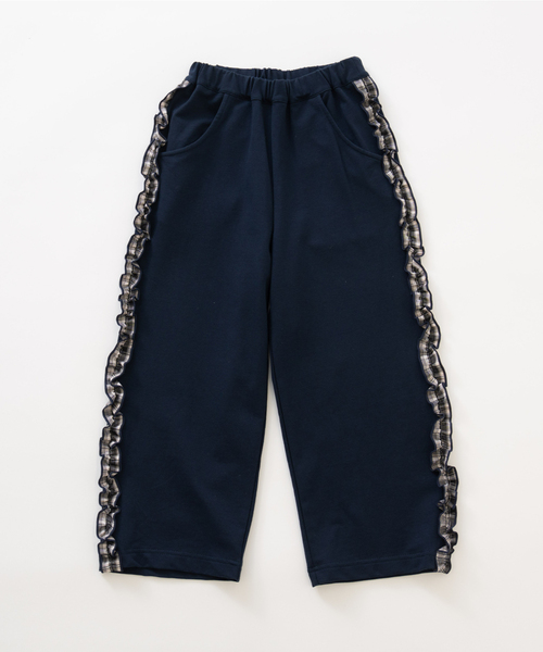 and D. petit main（アンドディープティマイン）の「サイドガラフリルスウェットパンツ（その他パンツ・キッズ・トップグレー/ネイビー/ラベンダー・110cm/130cm/120cm/90cm/140cm/100cm）」の5枚目の写真