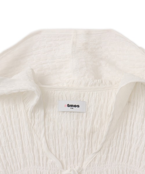 atmos pink(アトモスピンク)の「atmos pink Shirring Blouse / アトモス ピンク シャーリング ブラウス(シャツ/ブラウス・レディース・ホワイト/ブラック・FREE)」の3枚目の写真