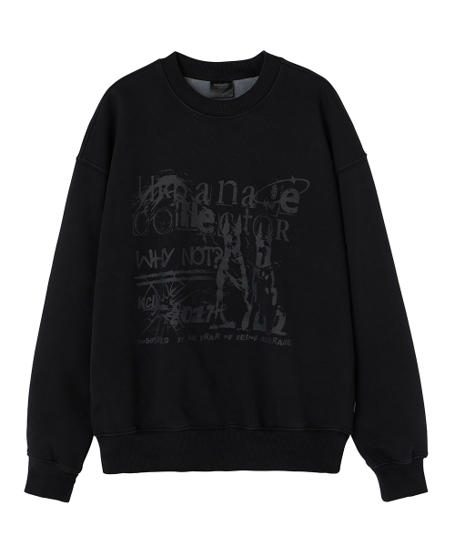 URBANAGE(アーバンエイジ)の「COLLECTOR ピグメントオーバーマンツーマンブラック(スウェット・レディース・その他・MEDIUM/LARGE)」の1枚目の写真