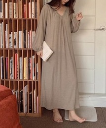 ナチュラルリブソフトワンピース