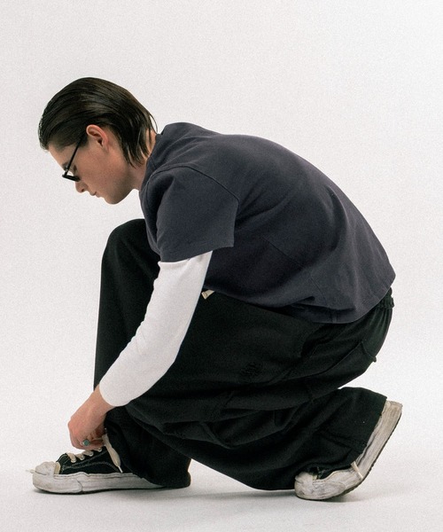 Elanque(エランク)の「damage sweat pants / ダメージスウェットパンツ(スウェットパンツ・メンズ・ブラック/グレー/パープル・MEDIUM/LARGE)」の22枚目の写真