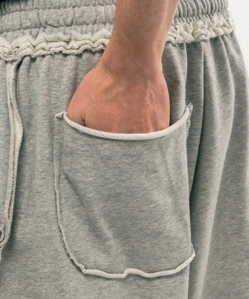 Elanque(エランク)の「damage sweat pants / ダメージスウェットパンツ(スウェットパンツ・メンズ・ブラック/グレー/パープル・MEDIUM/LARGE)」の7枚目の写真