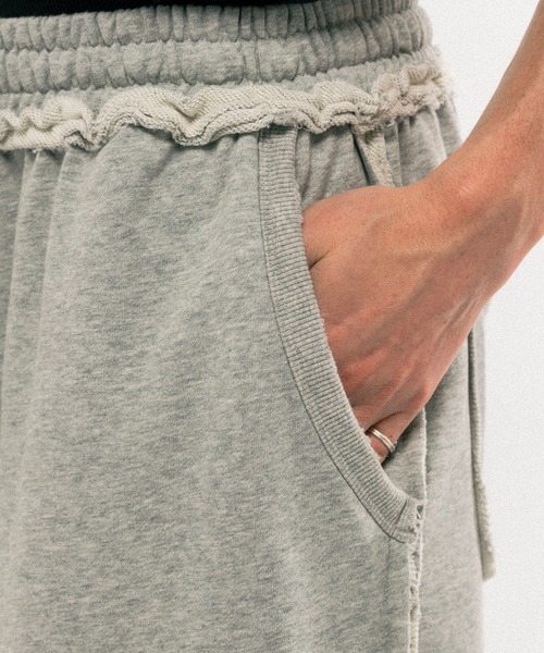 Elanque(エランク)の「damage sweat pants / ダメージスウェットパンツ(スウェットパンツ・メンズ・ブラック/グレー/パープル・MEDIUM/LARGE)」の8枚目の写真
