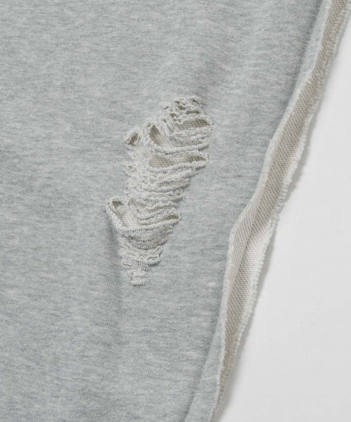 Elanque(エランク)の「damage sweat pants / ダメージスウェットパンツ(スウェットパンツ・メンズ・ブラック/グレー/パープル・MEDIUM/LARGE)」の17枚目の写真