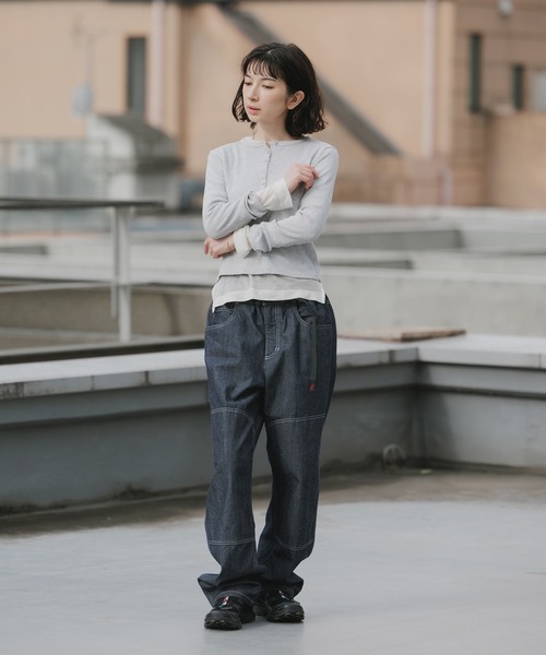 Gramicci(グラミチ)の「Gramicci/グラミチ JAPANESE CHAMBRAY DOUBLE KNEE ジーパン ジーンズ ストレートパンツ バギーパンツ 2026年春夏(デニムパンツ・メンズ・ネイビー/ブルー・M/S/L/XL)」の8枚目の写真