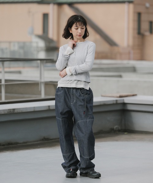 Gramicci(グラミチ)の「Gramicci/グラミチ JAPANESE CHAMBRAY DOUBLE KNEE ジーパン ジーンズ ストレートパンツ バギーパンツ 2026年春夏(デニムパンツ・メンズ・ネイビー/ブルー・M/S/L/XL)」の9枚目の写真