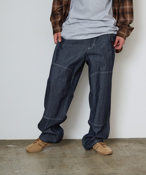 Gramicci(グラミチ)の「Gramicci/グラミチ JAPANESE CHAMBRAY DOUBLE KNEE ジーパン ジーンズ ストレートパンツ バギーパンツ 秋 秋服 2026年秋冬(デニムパンツ・メンズ・ネイビー/ブルー・M/S/L/XL)」の11枚目の写真