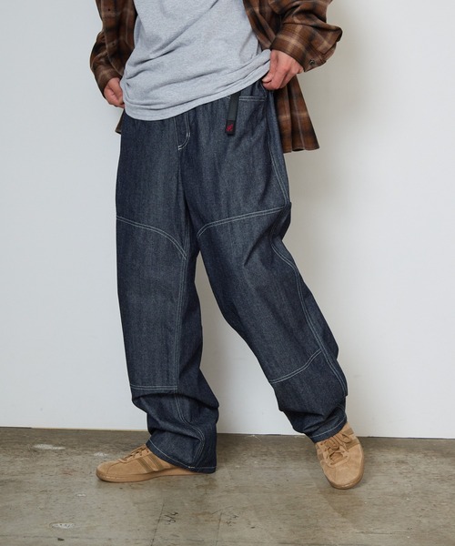 Gramicci(グラミチ)の「Gramicci/グラミチ JAPANESE CHAMBRAY DOUBLE KNEE ジーパン ジーンズ ストレートパンツ バギーパンツ 秋 秋服 2026年秋冬(デニムパンツ・メンズ・ネイビー/ブルー・M/S/L/XL)」の10枚目の写真