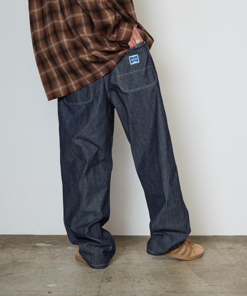 Gramicci(グラミチ)の「Gramicci/グラミチ JAPANESE CHAMBRAY DOUBLE KNEE ジーパン ジーンズ ストレートパンツ バギーパンツ 秋 秋服 2026年秋冬(デニムパンツ・メンズ・ネイビー/ブルー・M/S/L/XL)」の5枚目の写真