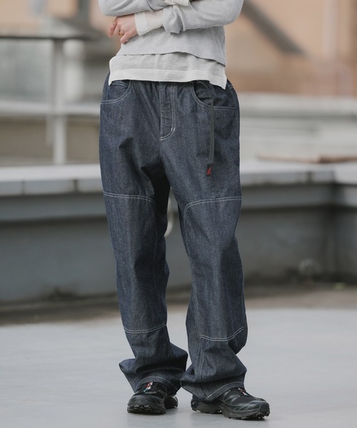 Gramicci(グラミチ)の「Gramicci/グラミチ JAPANESE CHAMBRAY DOUBLE KNEE ジーパン ジーンズ ストレートパンツ バギーパンツ 秋 秋服 2026年秋冬(デニムパンツ・メンズ・ネイビー/ブルー・M/S/L/XL)」の9枚目の写真