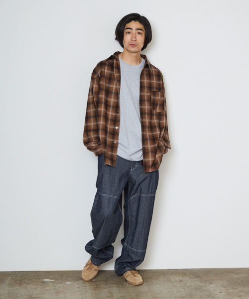 Gramicci(グラミチ)の「Gramicci/グラミチ JAPANESE CHAMBRAY DOUBLE KNEE ジーパン ジーンズ ストレートパンツ バギーパンツ 秋 秋服 2026年秋冬(デニムパンツ・メンズ・ネイビー/ブルー・M/S/L/XL)」の14枚目の写真