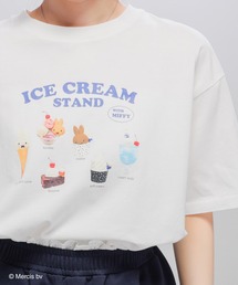 Honeys（ハニーズ）の「【ＵＶカット】ミッフィー／ゆるＴシャツ（Tシャツ/カットソー）」