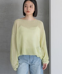 A part by | シアーペーパーニットプルオーバー_長袖(ニット/セーター)