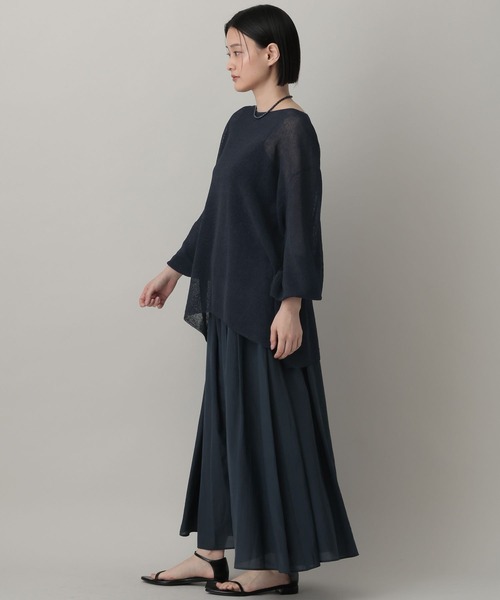 A part by(アパートバイ)の「シアーペーパーニットプルオーバー_長袖(ニット/セーター・レディース・ネイビー/ライトグリーン/アイボリー・FREE)」の17枚目の写真