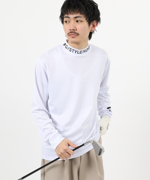 FUNALIVE(ファンアライブ)の「ドライ モックネック ロゴ 長袖 Tシャツ(Tシャツ/カットソー・メンズ・ライトグリーン系/ネイビー系/ホワイト系1/ホワイト系/ブラック系/ネイビー系1/ライトグリーン系1/ブラック系1・LL/L/M)」の2枚目の写真
