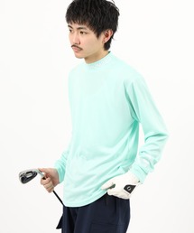 ドライ モックネック ロゴ 長袖 Tシャツ