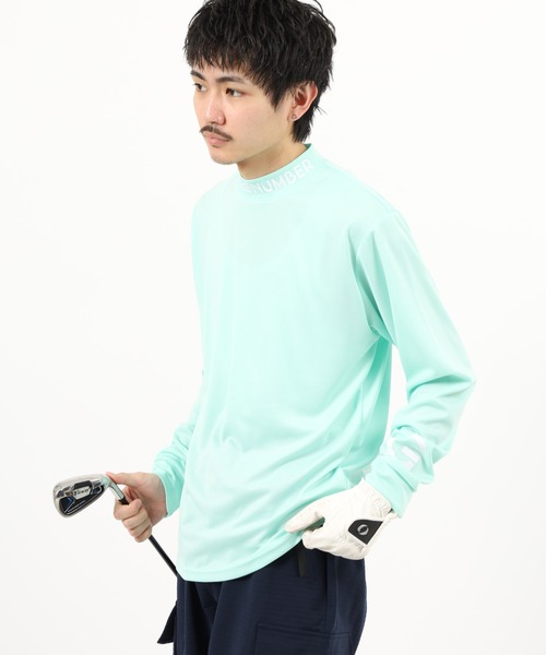 FUNALIVE(ファンアライブ)の「ドライ モックネック ロゴ 長袖 Tシャツ(Tシャツ/カットソー・メンズ・ライトグリーン系/ネイビー系/ホワイト系1/ホワイト系/ブラック系/ネイビー系1/ライトグリーン系1/ブラック系1・LL/L/M)」の5枚目の写真