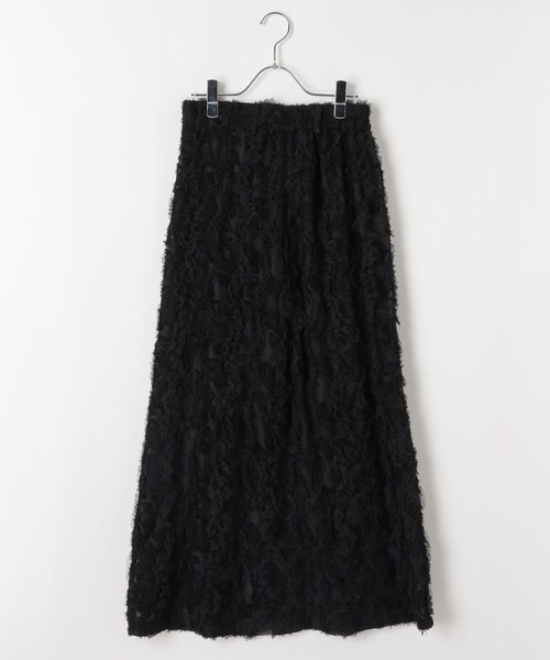 PAGEBOY（ページボーイ）の「チュールフリルナロースカート（スカート・レディース・ブラック/オフホワイト・FREE）」の9枚目の写真