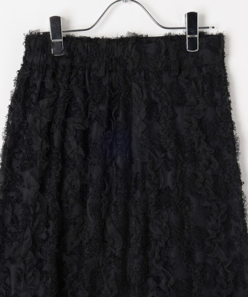 PAGEBOY（ページボーイ）の「チュールフリルナロースカート（スカート・レディース・ブラック/オフホワイト・FREE）」の13枚目の写真