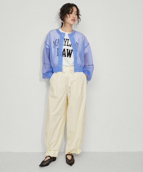 ADAM ET ROPE'(アダムエロペ)の「【WEB限定】撥水ウエストタックイージーパンツ(その他パンツ・レディース・ブラック/ベージュ/ピンク/キナリ・38/36/34)」の14枚目の写真