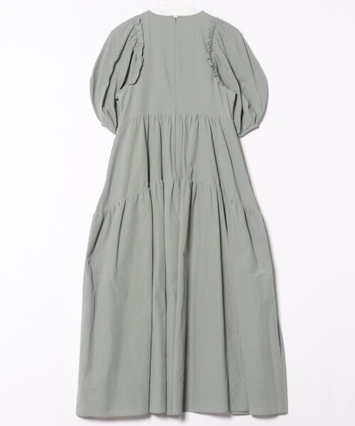 CLANE（クラネ）の「CLANE BUBBLE FRILL ONEPIECE（ワンピース・レディース・ブラック/ライトグリーン・2/1）」の3枚目の写真