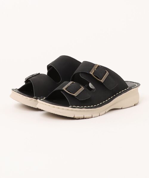 LUGG NAGG（ラグナグ）の「【WilsonLee】【スポっと】【軽量】コンフォートダブルベルトサンダル【３E】【リラックス】（サンダル・レディース・アイボリー/ブラック/ダークブラウン・S/M/L/LL）」の6枚目の写真