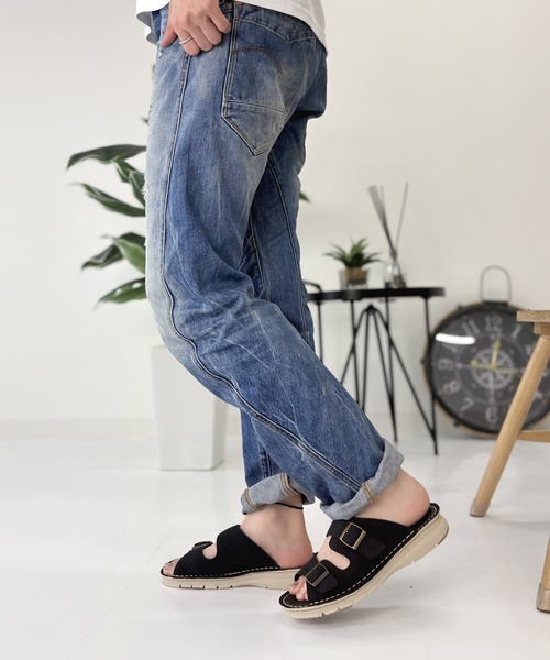 LUGG NAGG（ラグナグ）の「【WilsonLee】【スポっと】【軽量】コンフォートダブルベルトサンダル【３E】【リラックス】（サンダル・レディース・アイボリー/ブラック/ダークブラウン・S/M/L/LL）」の9枚目の写真