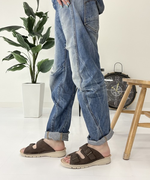 LUGG NAGG（ラグナグ）の「【WilsonLee】【スポっと】【軽量】コンフォートダブルベルトサンダル【３E】【リラックス】（サンダル・レディース・アイボリー/ブラック/ダークブラウン・S/M/L/LL）」の16枚目の写真