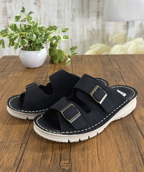 LUGG NAGG（ラグナグ）の「【WilsonLee】【スポっと】【軽量】コンフォートダブルベルトサンダル【３E】【リラックス】（サンダル・レディース・アイボリー/ブラック/ダークブラウン・S/M/L/LL）」の20枚目の写真