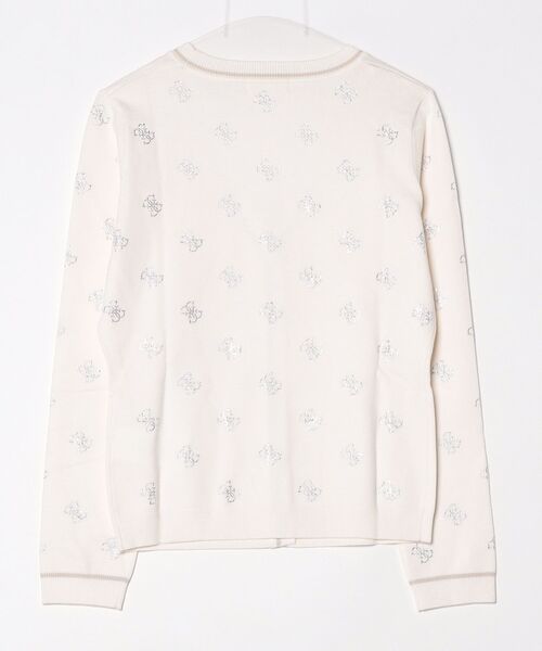 Guess（ゲス）の「Long Sleeves V-neck 4G Rhinestones Cardi Sweater カーディガン（カーディガン/ボレロ・レディース・ネイビー/クリーム・X-SMALL/SMALL/MEDIUM/LARGE）」の15枚目の写真