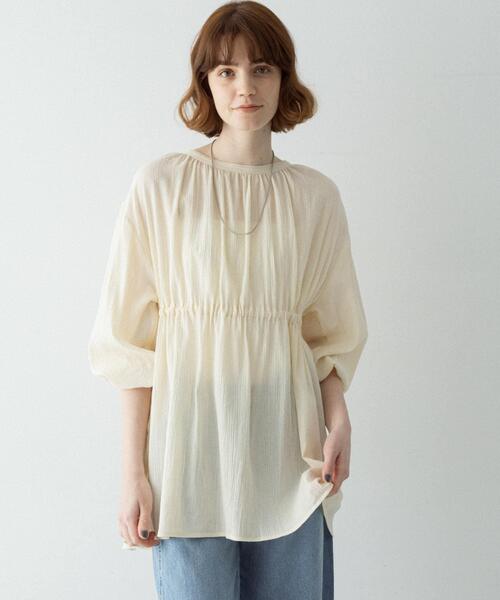 URBAN RESEARCH Sonny Label(アーバンリサーチサニーレーベル)の「フロントリボン楊柳ブラウス(シャツ/ブラウス・レディース・アイボリー/ブラック・FREE)」の18枚目の写真