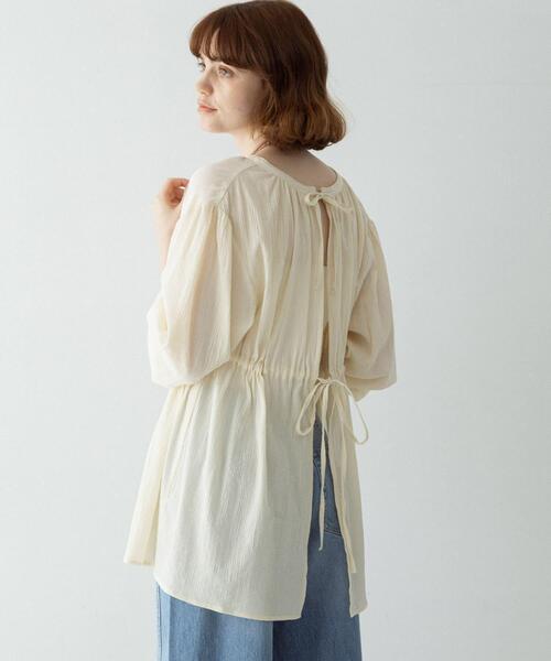URBAN RESEARCH Sonny Label(アーバンリサーチサニーレーベル)の「フロントリボン楊柳ブラウス(シャツ/ブラウス・レディース・アイボリー/ブラック・FREE)」の19枚目の写真
