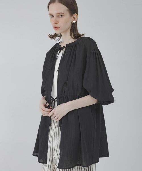 URBAN RESEARCH Sonny Label(アーバンリサーチサニーレーベル)の「フロントリボン楊柳ブラウス(シャツ/ブラウス・レディース・アイボリー/ブラック・FREE)」の15枚目の写真