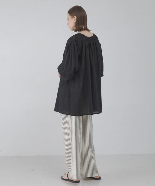 URBAN RESEARCH Sonny Label(アーバンリサーチサニーレーベル)の「フロントリボン楊柳ブラウス(シャツ/ブラウス・レディース・アイボリー/ブラック・FREE)」の5枚目の写真