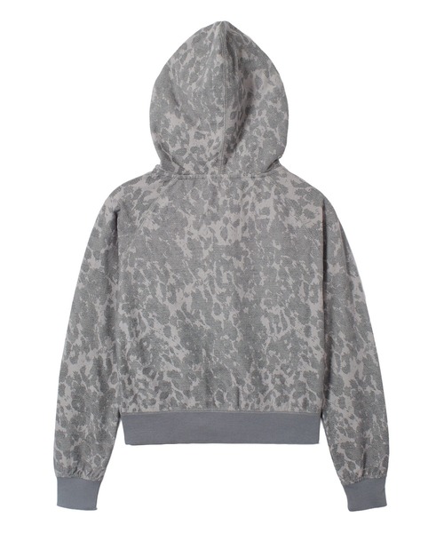 X-girl(エックスガール)の「LEOPARD COMPACT ZIP UP HOODIE(パーカー・レディース・ベージュ/グレー・S/M)」の7枚目の写真