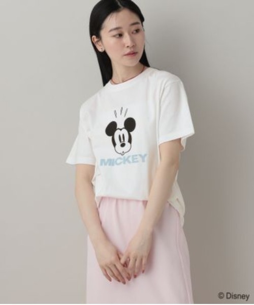 A part by(アパートバイ)の「アソートMickey_TEE(Tシャツ/カットソー・レディース・ネイビー/オフホワイト・FREE)」の3枚目の写真
