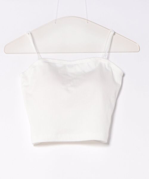 WEGO（ウィゴー）の「WEGO/【26年春夏新作】なちゅ盛れ2WAYカップインショートキャミ（タンクトップ・レディース・ホワイト/ブラック・SMALL/MEDIUM）」の2枚目の写真