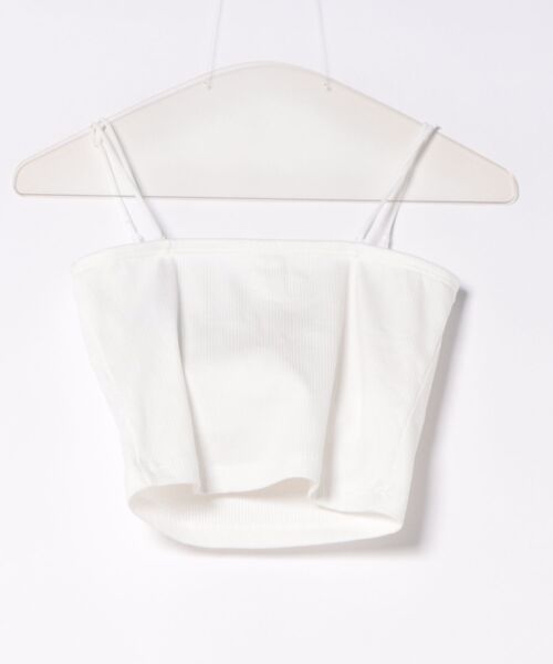 WEGO（ウィゴー）の「WEGO/【26年春夏新作】なちゅ盛れ2WAYカップインショートキャミ（タンクトップ・レディース・ホワイト/ブラック・SMALL/MEDIUM）」の7枚目の写真